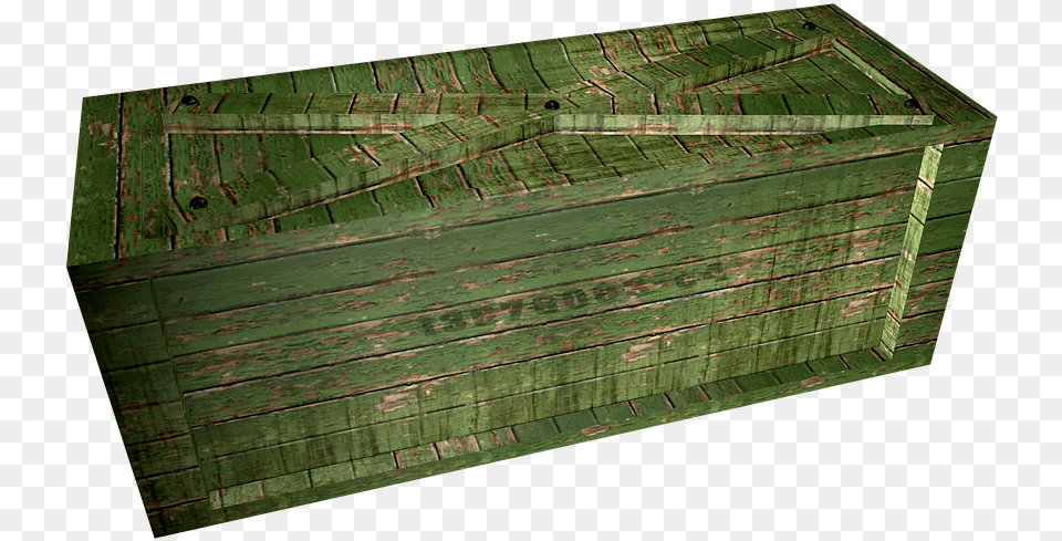 Green Wood Box, Crate, Bench, Furniture Free Png