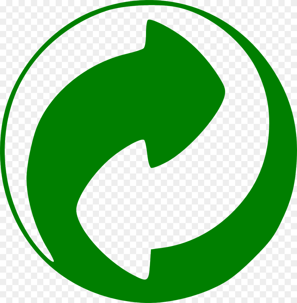 Green World Earth Recycle Environment Ecosystem Green Dot Sign, Recycling Symbol, Symbol Free Transparent Png