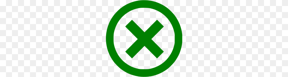 Green X Mark Icon Free Transparent Png