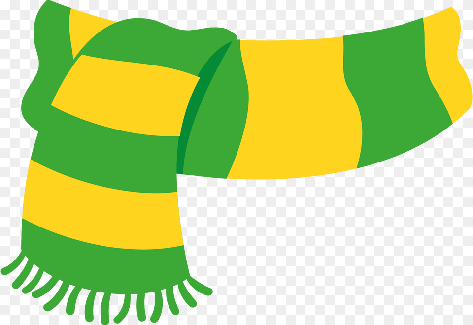 Green Yellow Scarf Clipart, Clothing Free Png