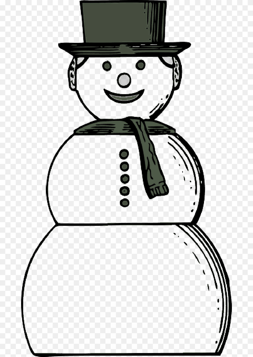 Green Yellow Woman Cartoon Hair Hat Snow Scarf Snow Hat Clipart Black And White, Nature, Outdoors, Winter, Snowman Free Png