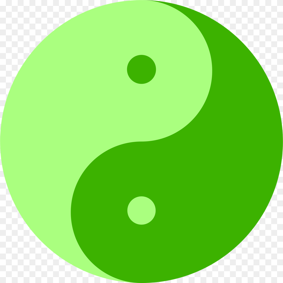Green Ying And Yang Yin And Yang Green, Symbol, Text, Number, Astronomy Free Transparent Png