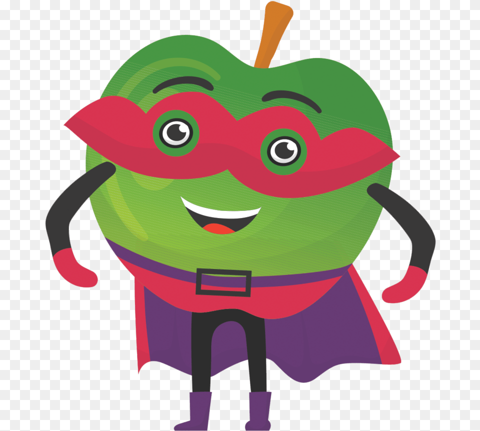 Greenappleman Fruits And Vegetables Superhero, Bag, Backpack, Pinata, Toy Png
