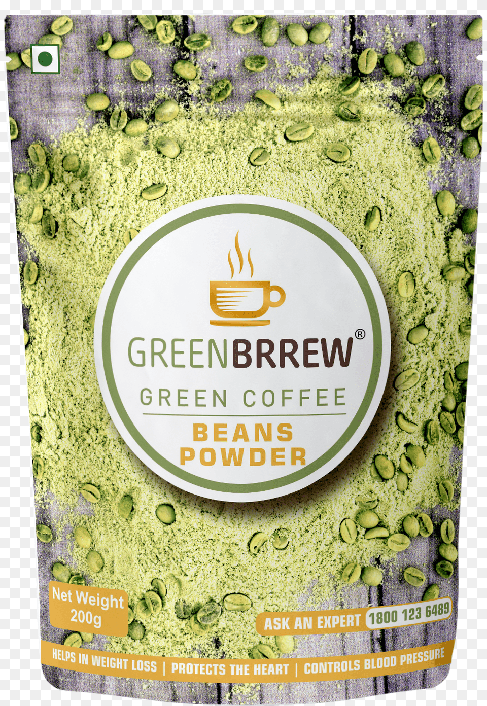 Greenbrrew Organic Unroasted Green Coffee Beans Powder Coffee Bean, Advertisement Free Png