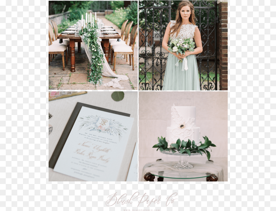 Greenery Wedding Trends Bouquet, Clothing, Dress, Adult, Plant Free Png Download