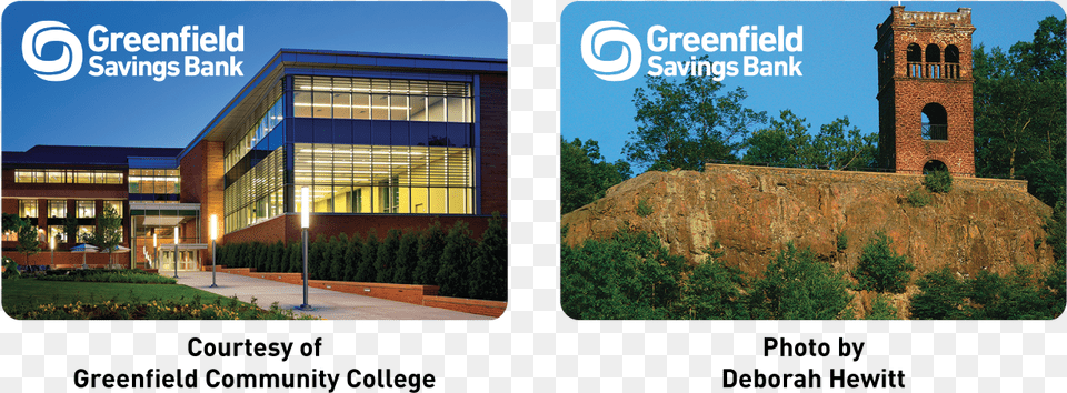 Greenfield Savings Bank Logo On A Photo Of Greenfield House, Architecture, Bell Tower, Building, Campus Free Transparent Png