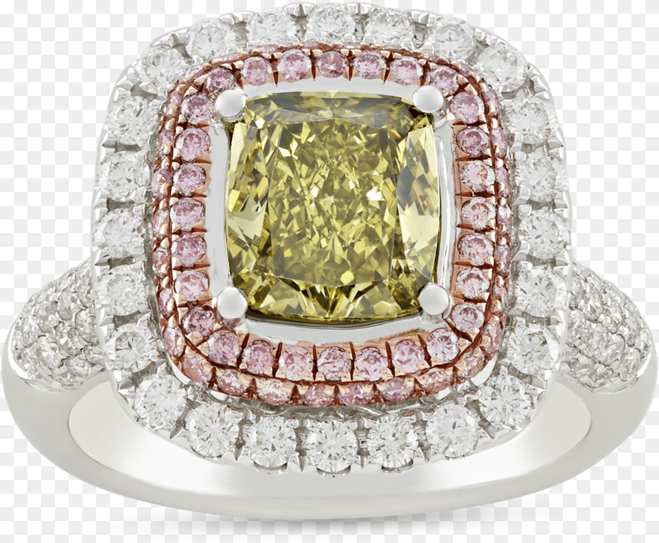 Greenish Yellow Diamond Ring Diamond, Accessories, Gemstone, Jewelry Free Png Download