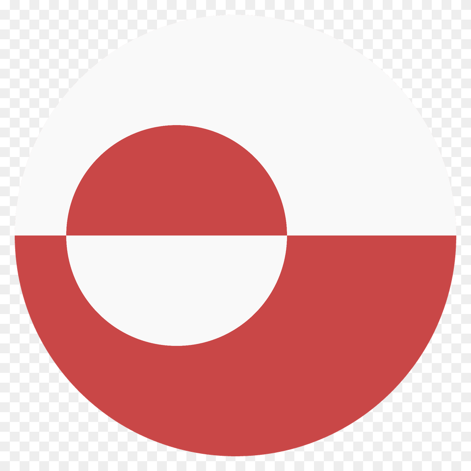 Greenland Flag Emoji Clipart, Logo, Sphere, Astronomy, Moon Png Image