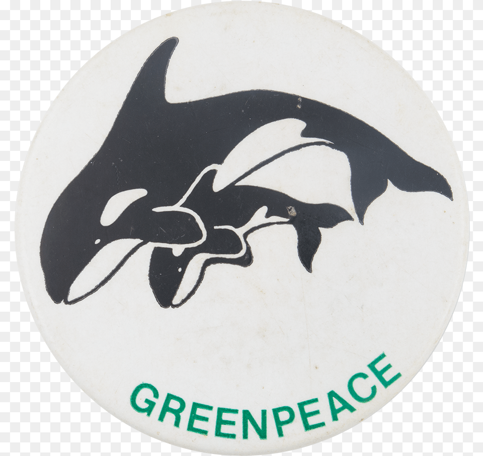 Greenpeace Orca Cause Button Museum Crescent, Logo, Symbol, Animal, Mammal Free Transparent Png