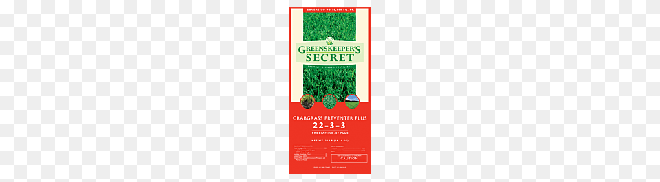 Greenskeepers Secret Crabgrass Preventer Plus Fertilizer, Advertisement, Poster, Herbal, Herbs Free Transparent Png
