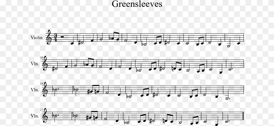 Greensleeves En Do Mayor, Gray Png Image