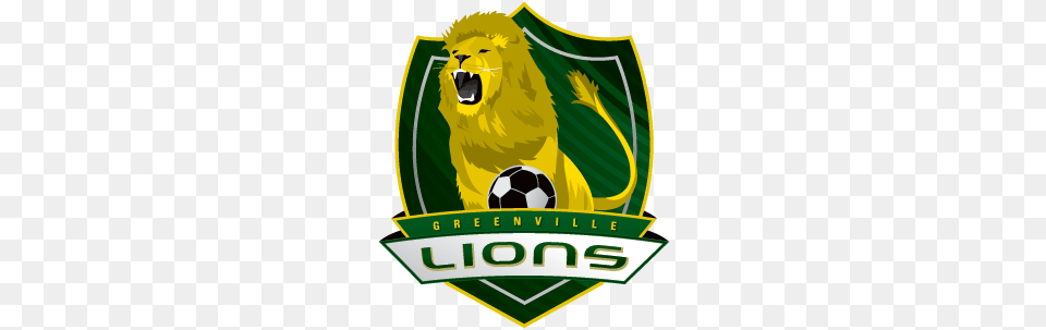 Greenville Lions Final Soccer Badge Soccer Logo With Lion, Ball, Football, Sport, Soccer Ball Png