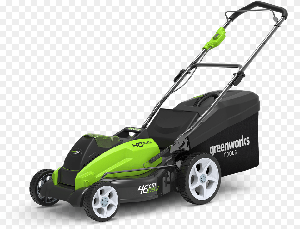 Greenworks 40v Lawn Mower 45 Cm G40lm45 Greenworks 40 Volt 16 Cordless Lawn Mower, Grass, Plant, Device, Lawn Mower Png Image