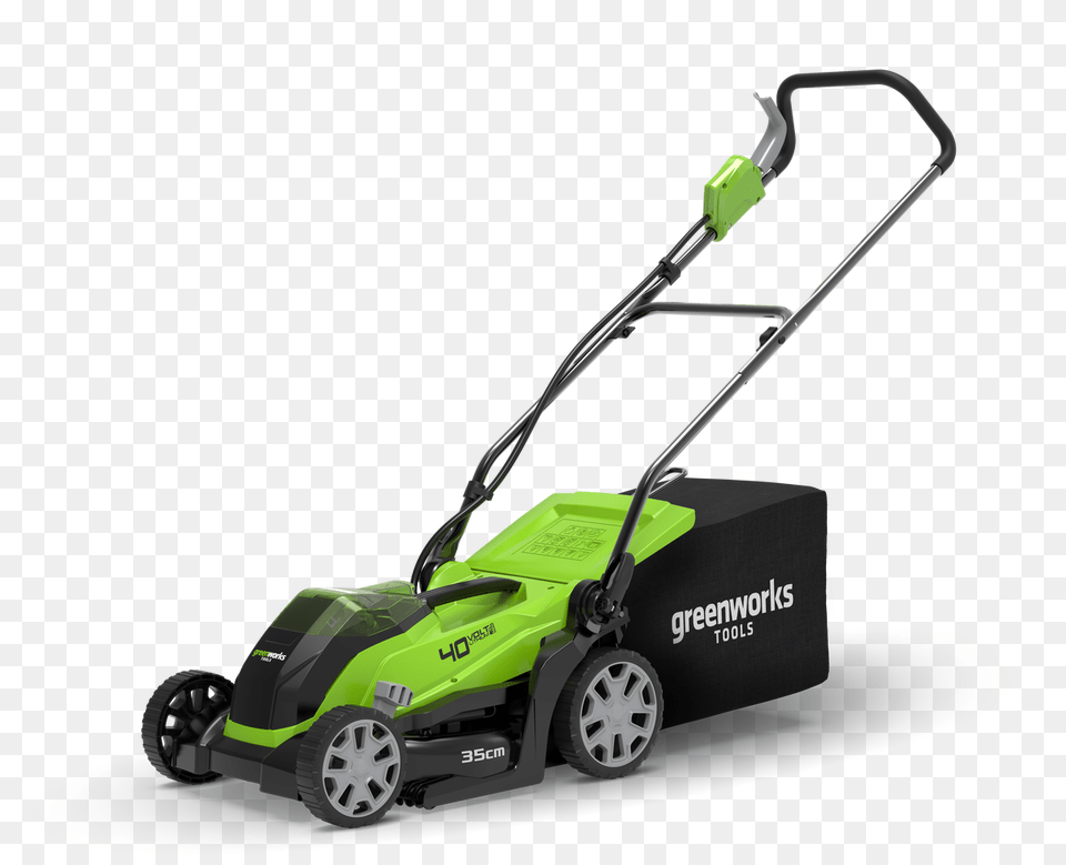 Greenworks Lawn Mower, Device, Grass, Plant, Lawn Mower Free Png