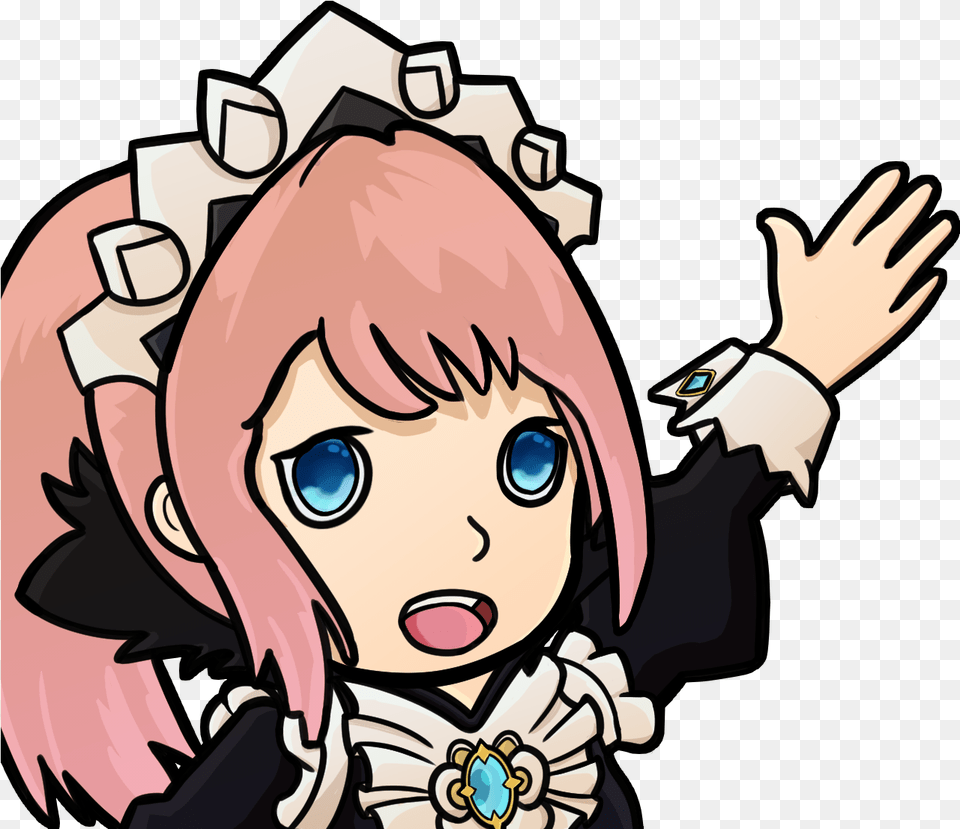 Greetings From Best Maid Fire Emblem Discord Emojis, Book, Comics, Publication, Face Free Png Download