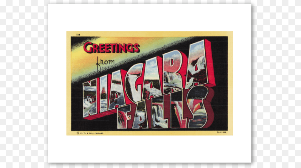 Greetings From Niagara Falls Postcard Print Classic Postcard, Art, Painting, Advertisement, Poster Free Png Download