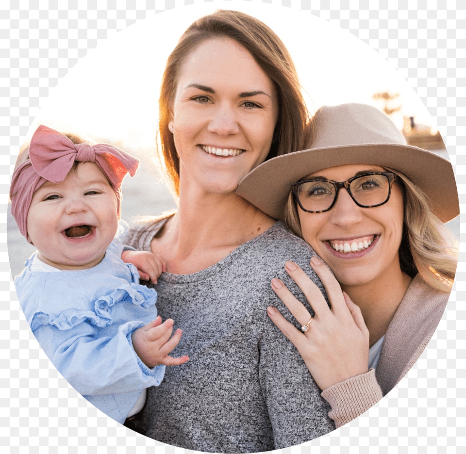 Gregerson Family In Florida Baby With Two Moms, Woman, Portrait, Photography, Person Png