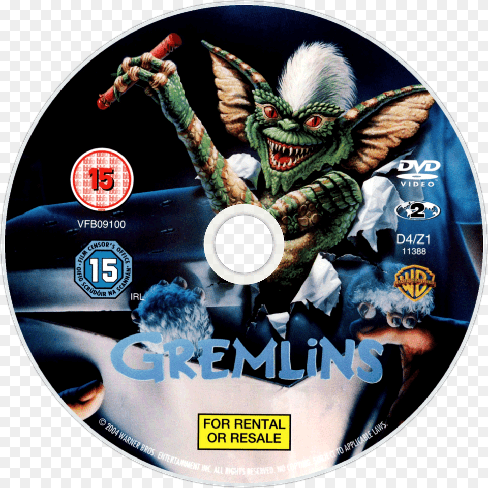 Gremlins Movie Poster, Disk, Dvd, Adult, Male Free Transparent Png