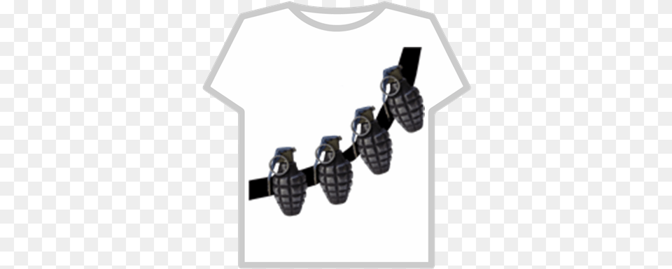 Grenade Belt Original Roblox Roblox Bomb T Shirt, Ammunition, Weapon Png