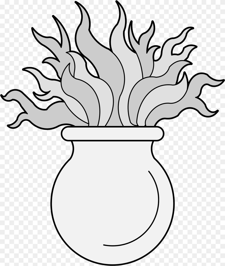 Grenade Traceable Heraldic Art Vertical, Jar, Plant, Potted Plant, Pottery Free Png Download