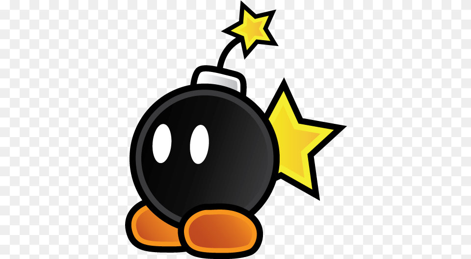 Grenades Caustic Soda Bobomb Bomb Omb Paper Mario, Ammunition, Weapon, Symbol Free Png Download