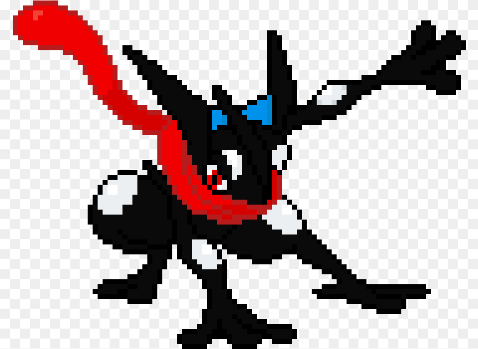 Greninja Shiny Pixel Art, Animal, Bee, Insect, Invertebrate Free Transparent Png