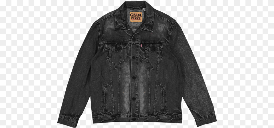 Greta Van Fleet Denim Jacket, Clothing, Coat, Leather Jacket, Pants Png