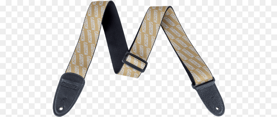Gretsch Guitar Strap White Logos Gold Ebay Gretsch Logo Strap, Accessories, Belt, Bag, Handbag Png Image