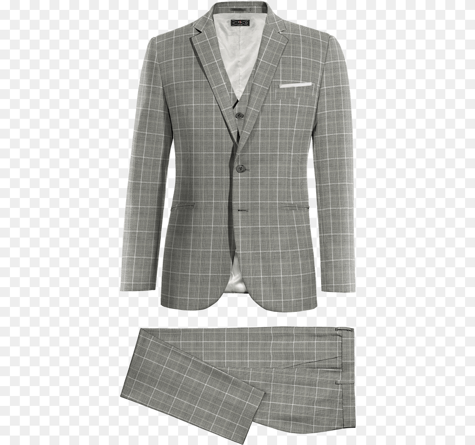 Grey 3 Piece Suit Suit, Blazer, Clothing, Coat, Formal Wear Png Image