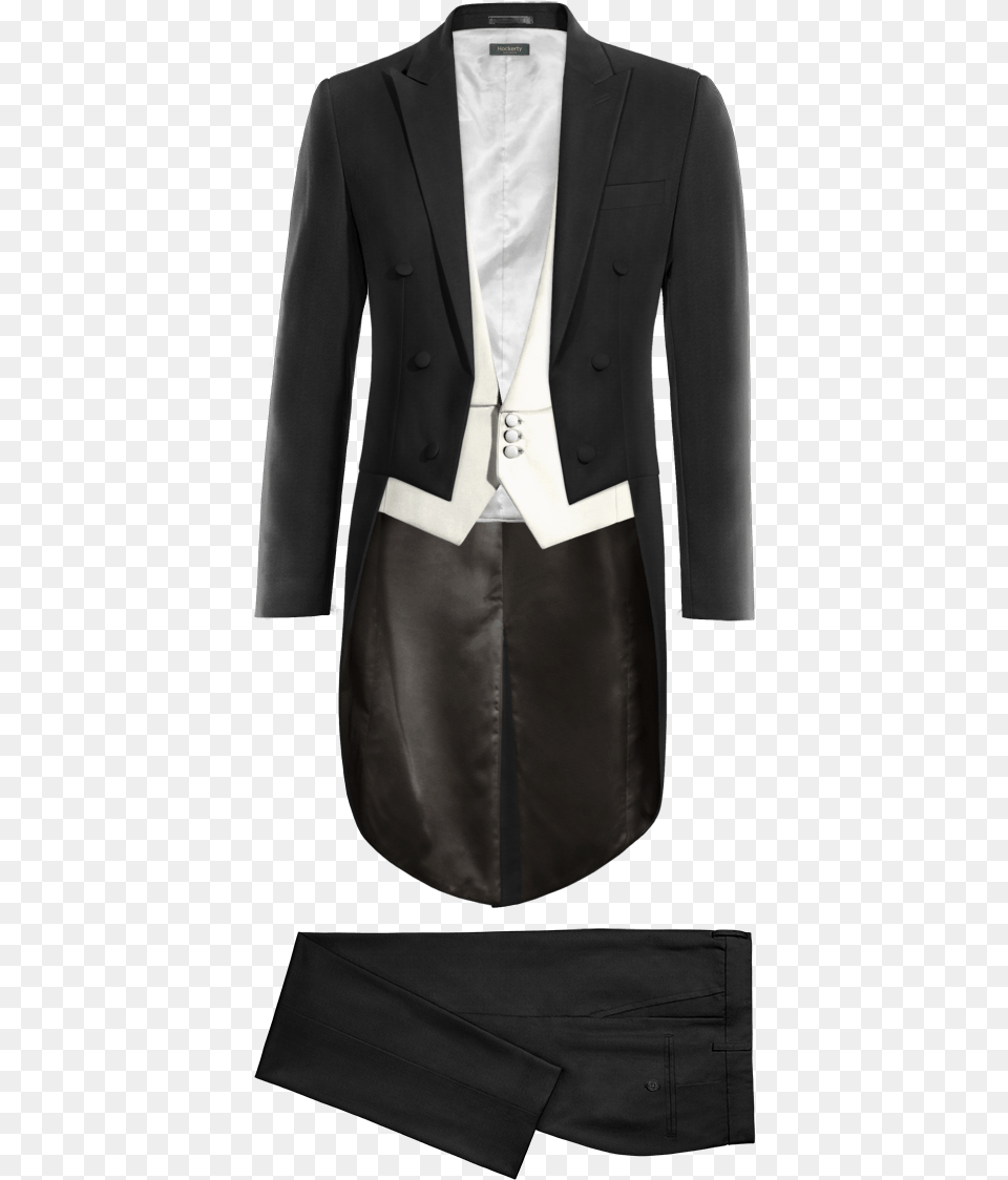 Grey 3 Piece Tailcoat Frac En Hockerty, Blazer, Clothing, Coat, Formal Wear Free Png Download