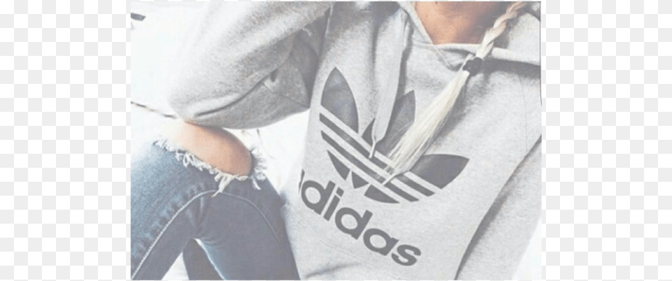 Grey Adidas Hoodie Outfit, T-shirt, Clothing, Knitwear, Sweatshirt Png