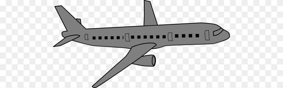 Grey Airplane Clipart For Web, Aircraft, Airliner, Transportation, Vehicle Png Image