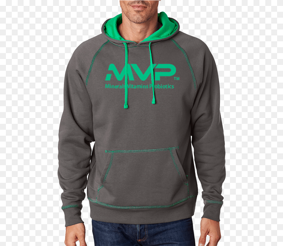 Grey Amp Green Hoodie Jamerica Adult Shadow Hooded Fleece Style, Clothing, Knitwear, Sweater, Sweatshirt Png Image