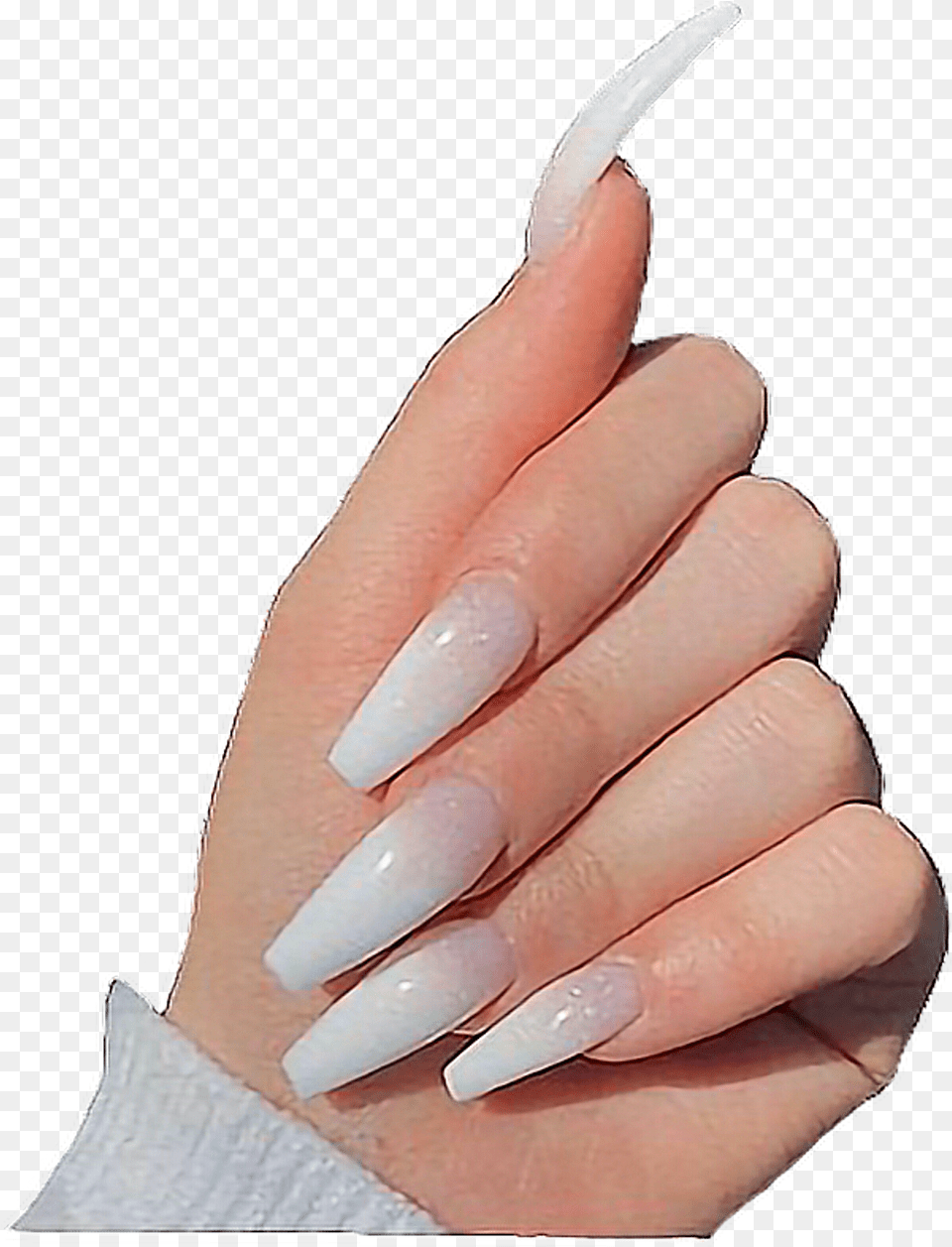 Grey And White Acrylic Nails Nail Transparent Background, Body Part, Hand, Manicure, Person Png