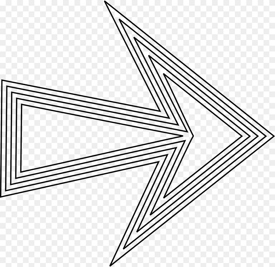Grey Arrow Clipart, Triangle, Star Symbol, Symbol, Weapon Png Image