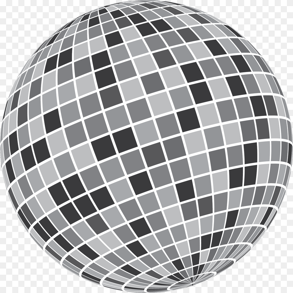 Grey Black White Disco Ball, Sphere Free Transparent Png