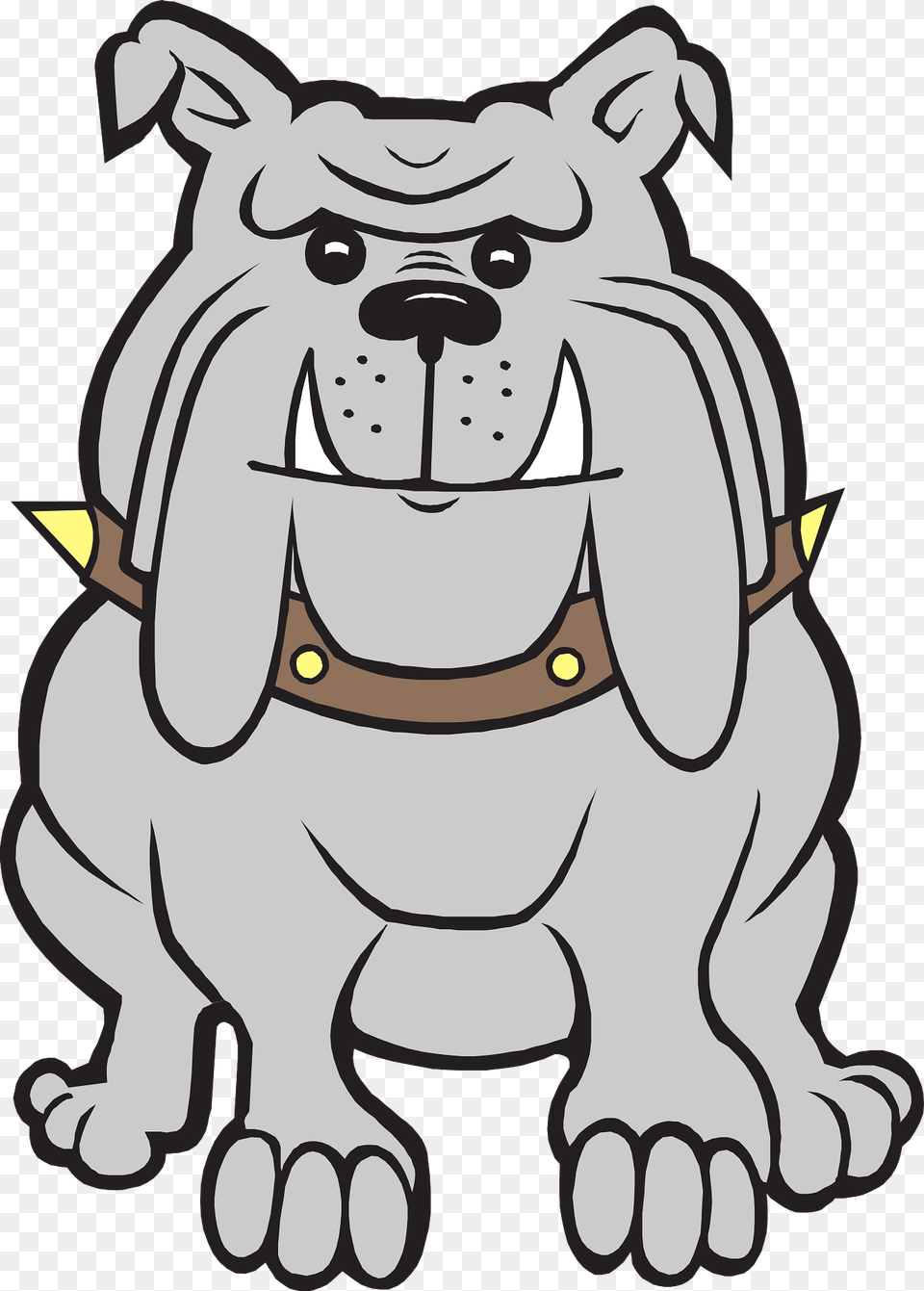 Grey Bulldog Clipart, Art, Animal, Bear, Mammal Png Image