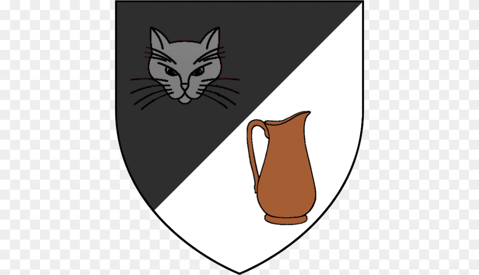 Grey Catscat Coat Of Arms Cat Face, Jug, Water Jug, Animal, Mammal Png Image