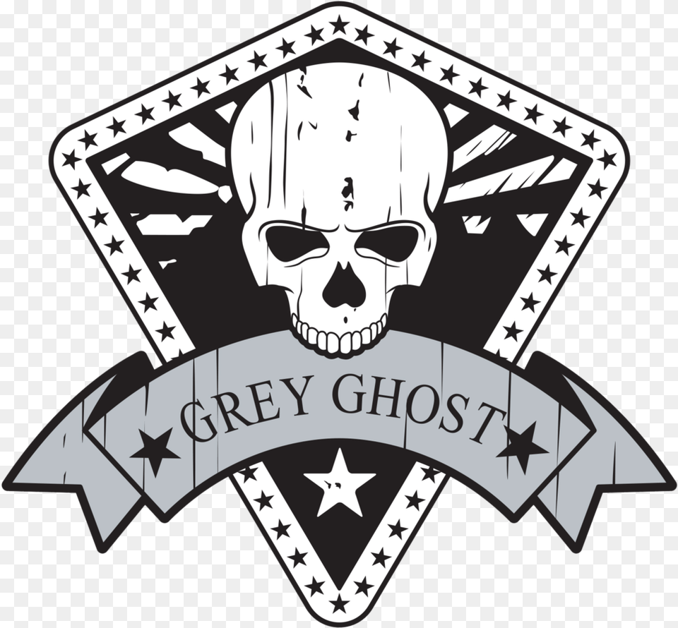 Grey Cell Ghost Logo, Symbol, Emblem, Face, Head Free Png