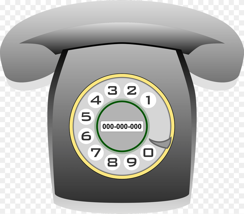 Grey Classic Rotary Phone Clipart, Electronics, Dial Telephone Free Png