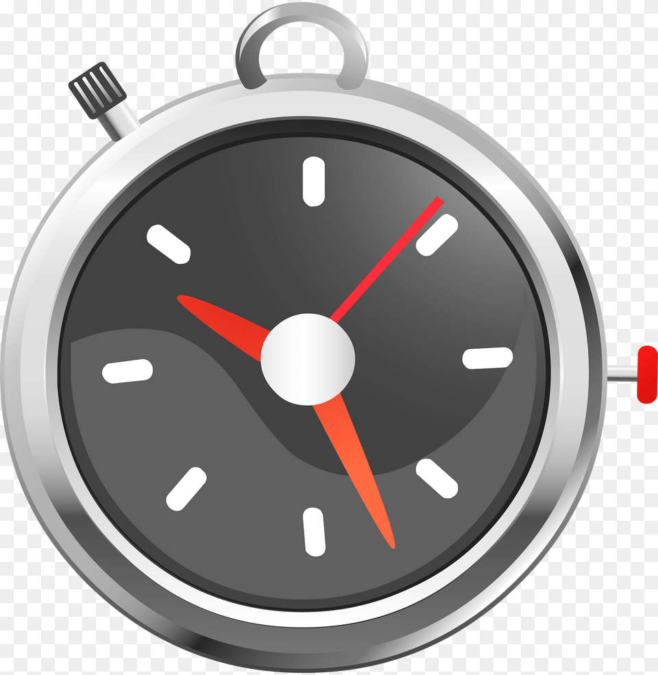 Grey Clock Red Hands Clipart Free Png Download