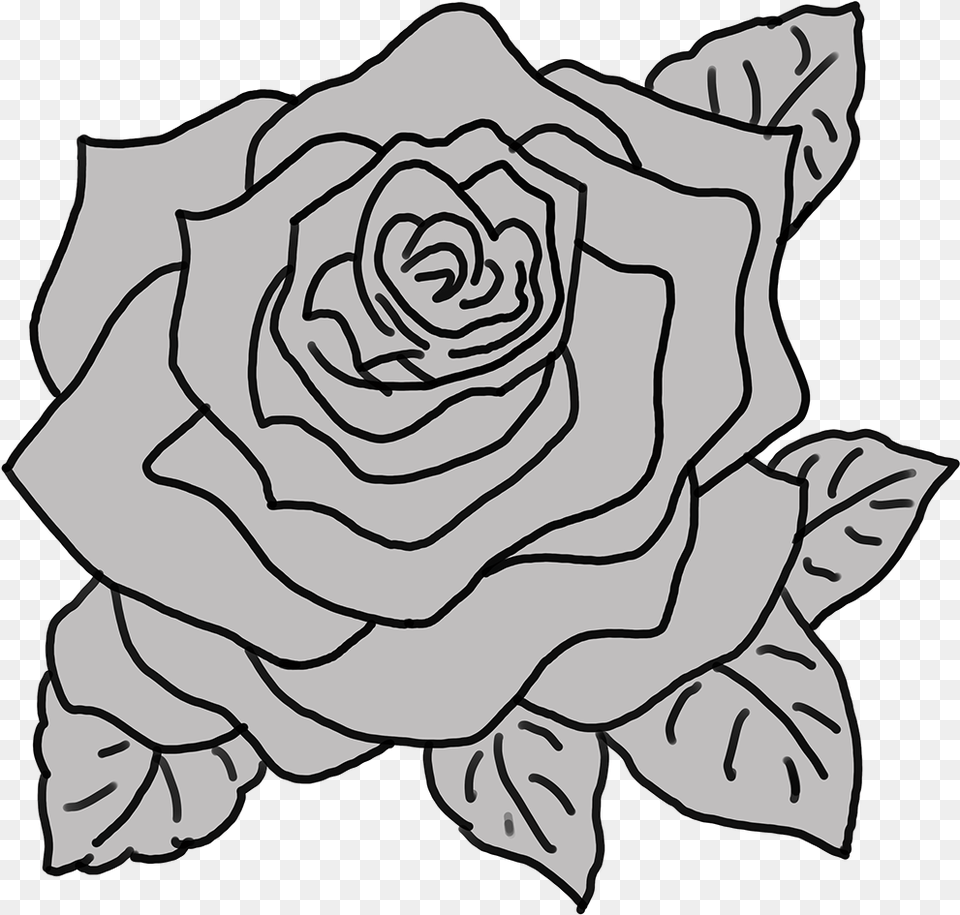 Grey Colour Kept To Make It Visually Pleasing Rose Sketch Small, Flower, Plant, Art, Baby Free Png
