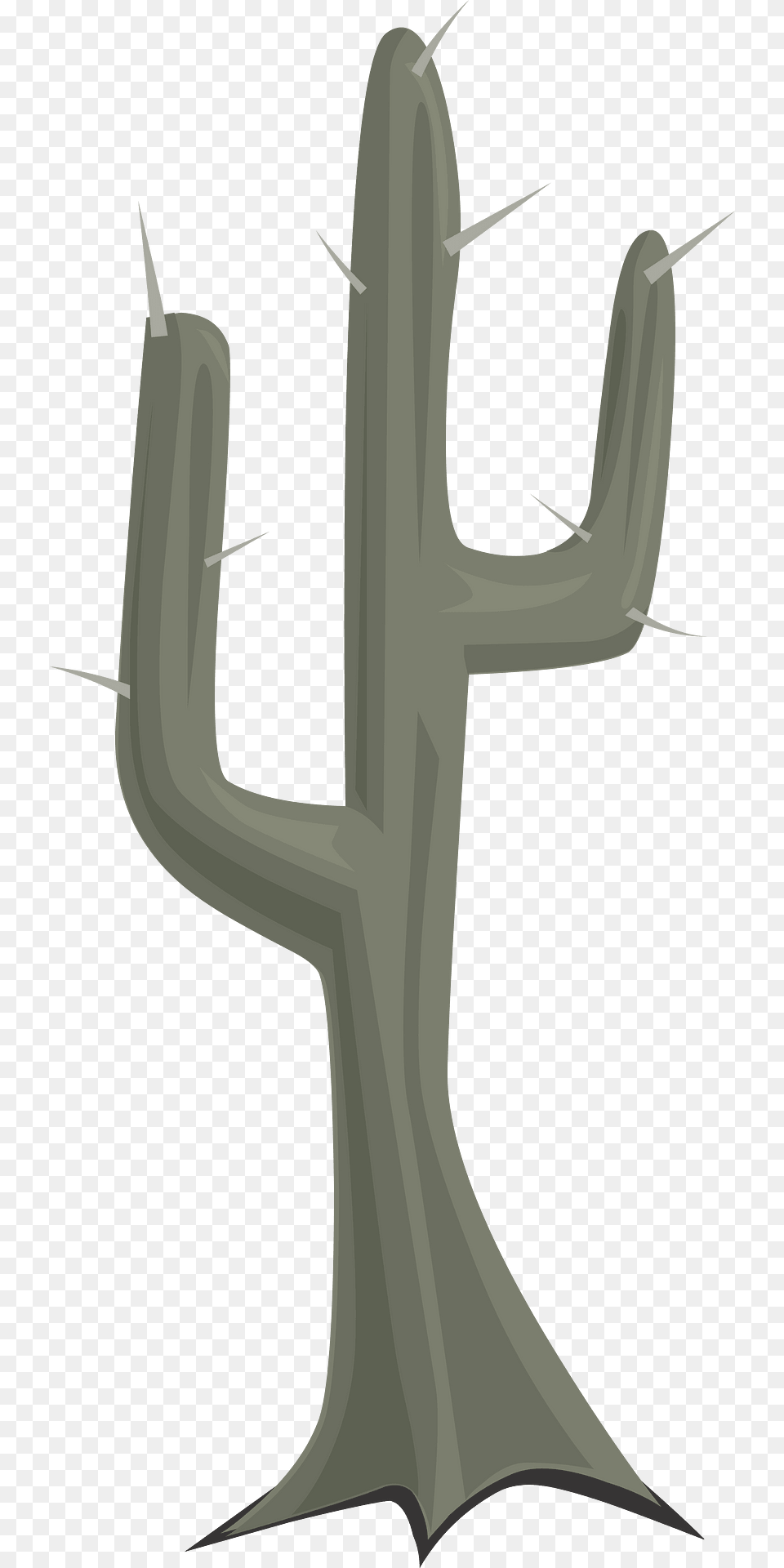 Grey Dead Spike Cactus Clipart, Plant, Sword, Weapon Png