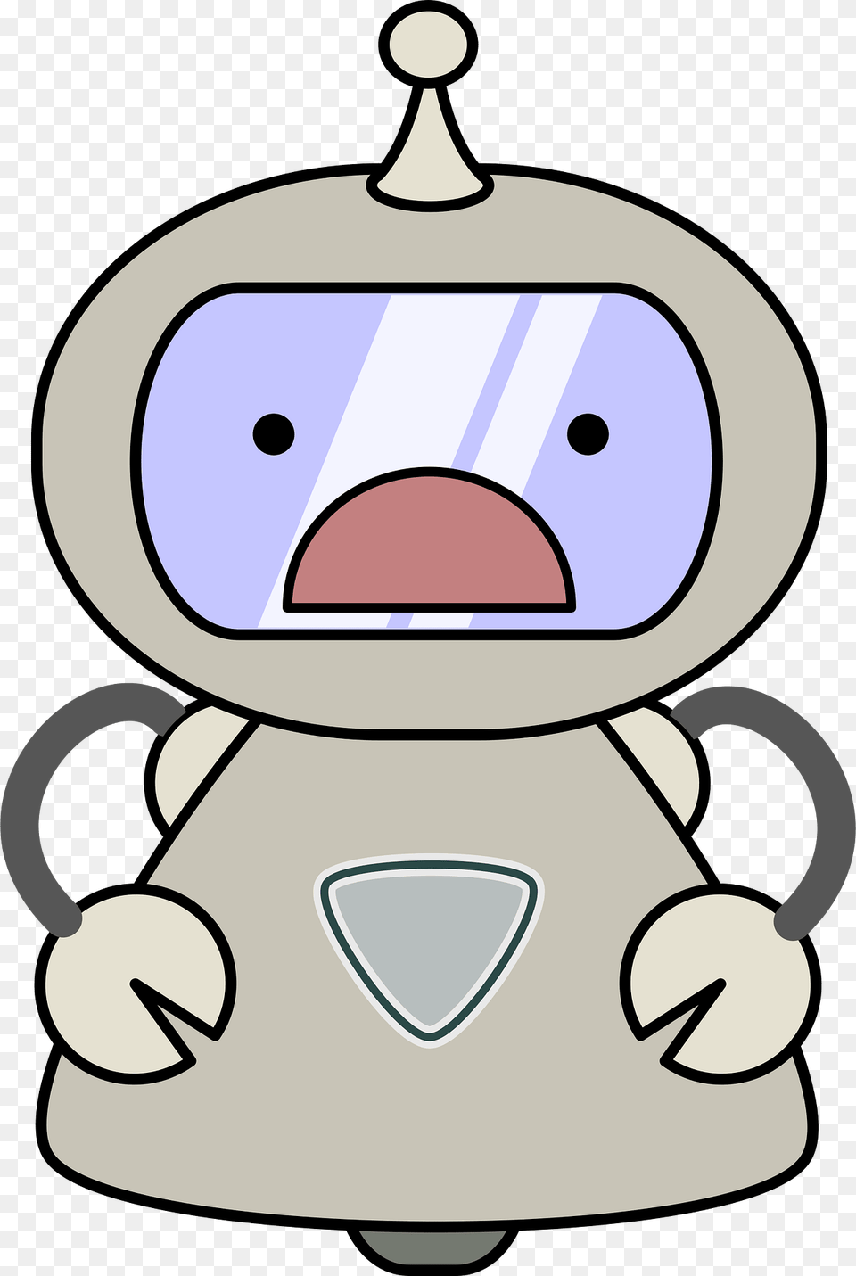 Grey Disappointed Robot Clipart Free Transparent Png
