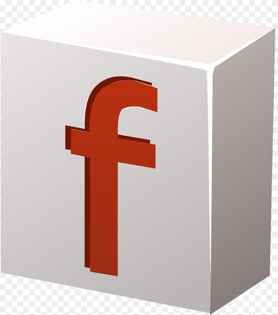Grey Facebook Tile Clipart, Cross, Symbol, Mailbox, Text Png