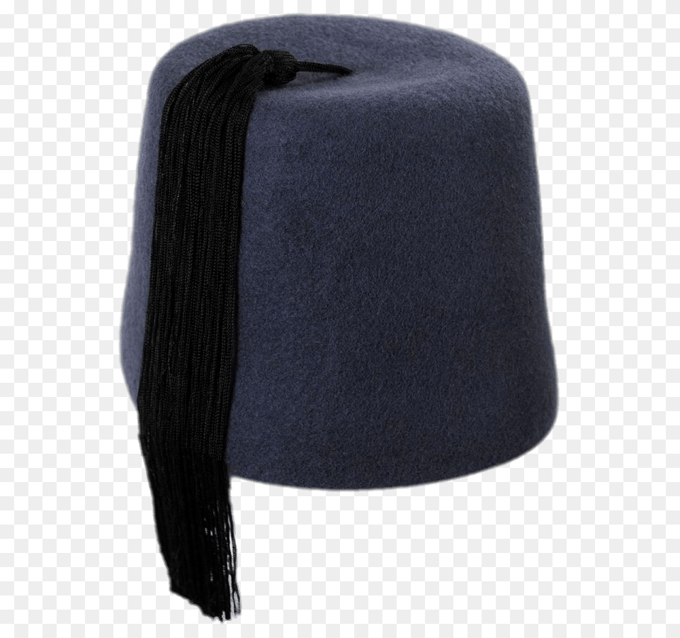 Grey Fez With Long Black Tassel, Clothing, Hat, Fleece, Cap Png Image