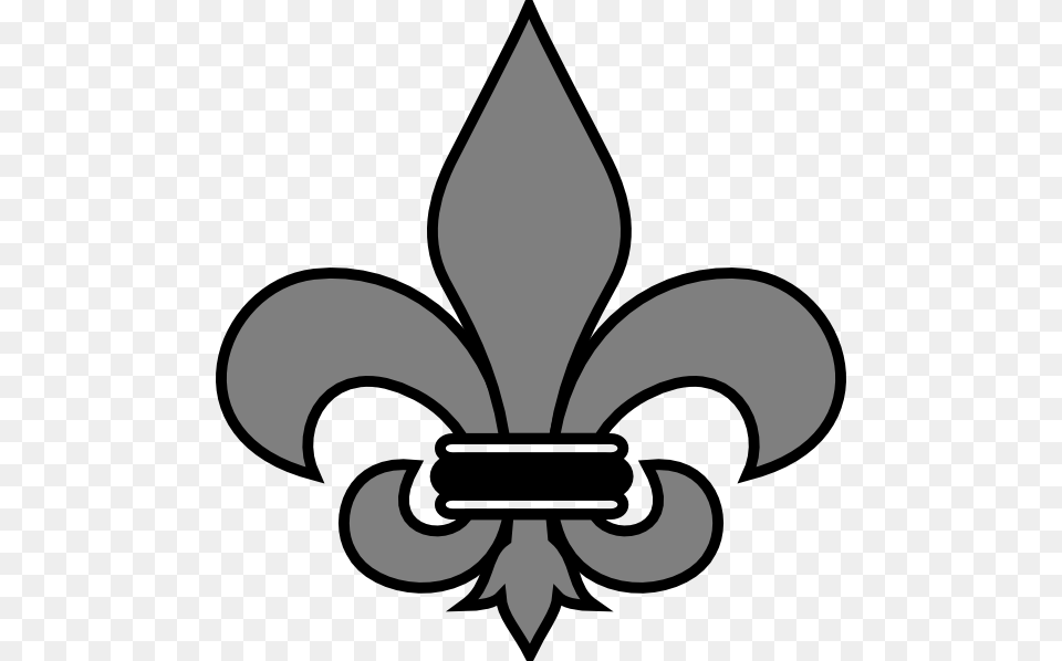 Grey Fleur De Lis Clip Art, Emblem, Symbol Free Png Download