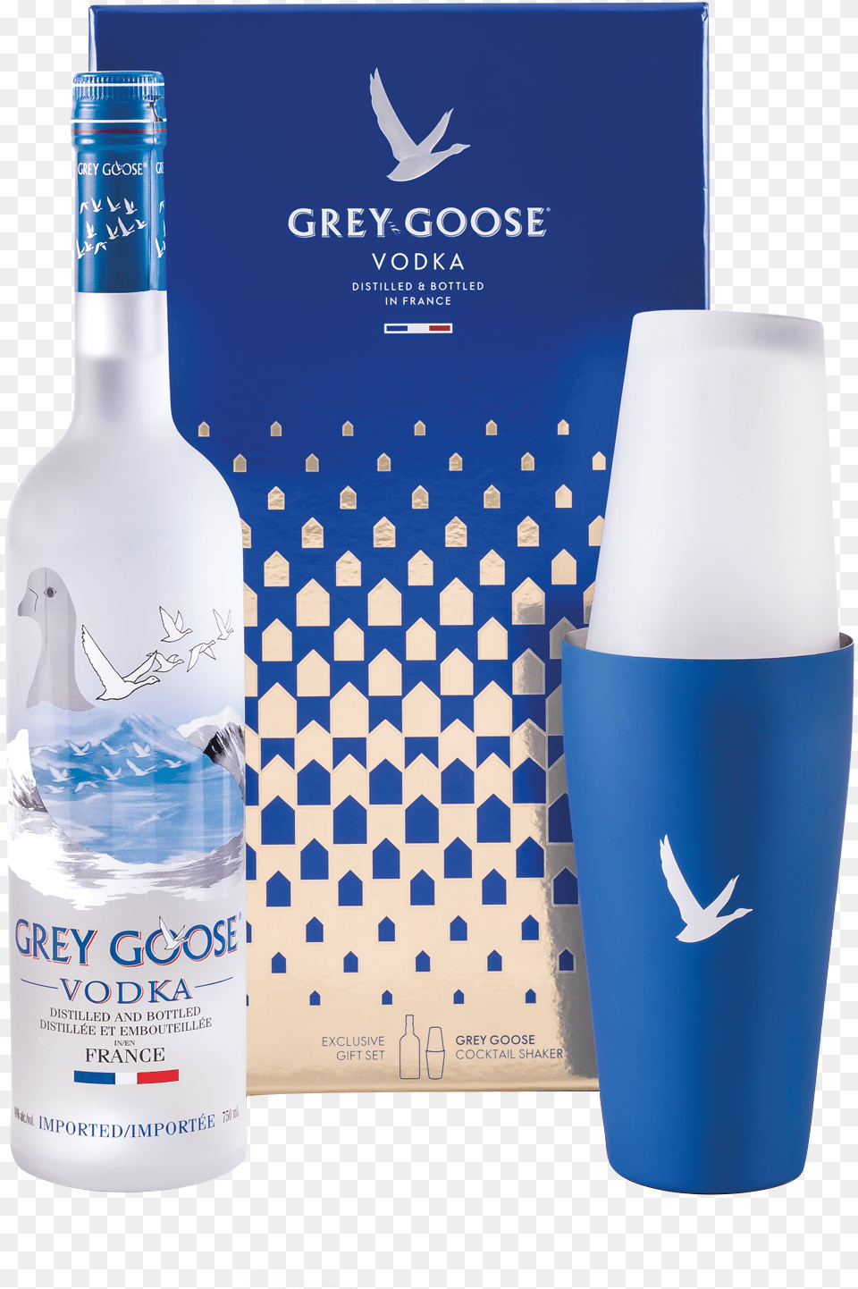 Grey Goose Vodka Gift Pack Grey Goose Vodka In Box, Bottle, Animal, Bird, Shaker Free Png