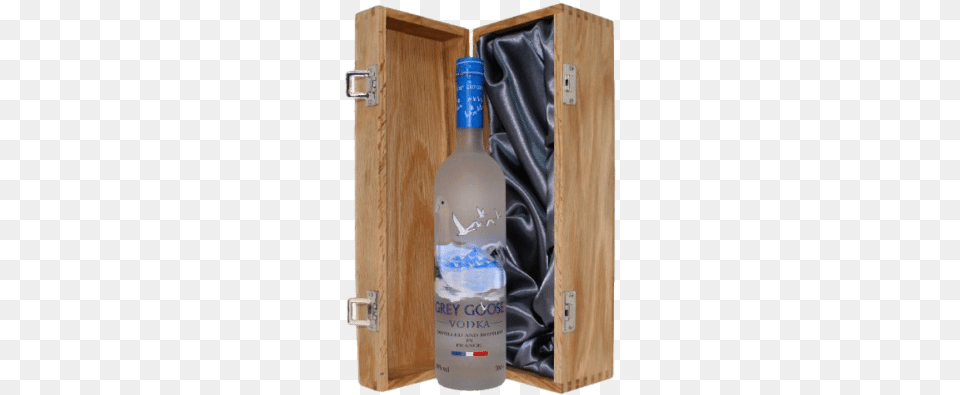 Grey Goose Vodka Presented In A Luxury Hinged Oak Wooden Hendricks Gin Gift Box, Mailbox, Alcohol, Beverage, Liquor Free Png Download