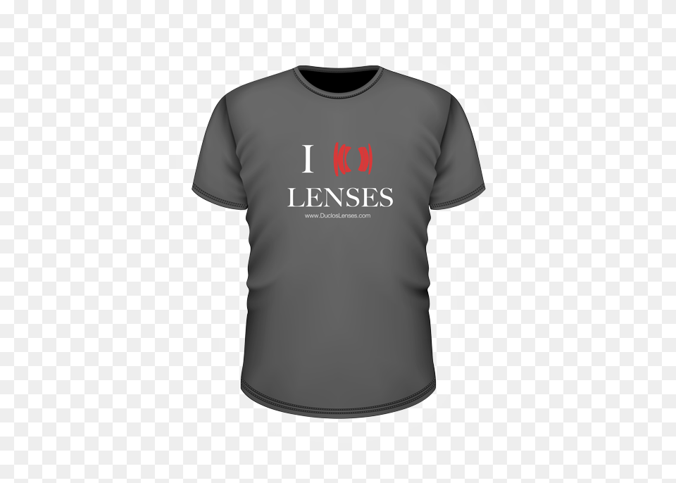 Grey I Heart Lenses Angenieux T Shirt, Clothing, T-shirt Free Transparent Png